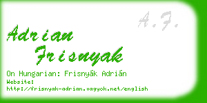 adrian frisnyak business card